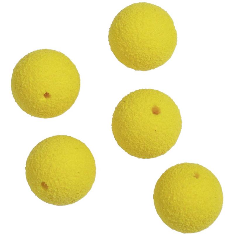 PERLE ZEBCO FLATTY SCRATCHER EVA BEADS - PAR 5 - Jaune Fluo - 5 - 13 - EVA