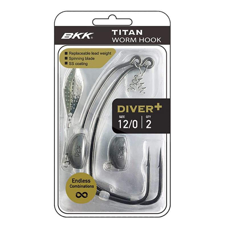 HAMEÇON TEXAN BKK TITAN DIVER + - PAR 2 - 2 - N°10/0 - 18 - 12