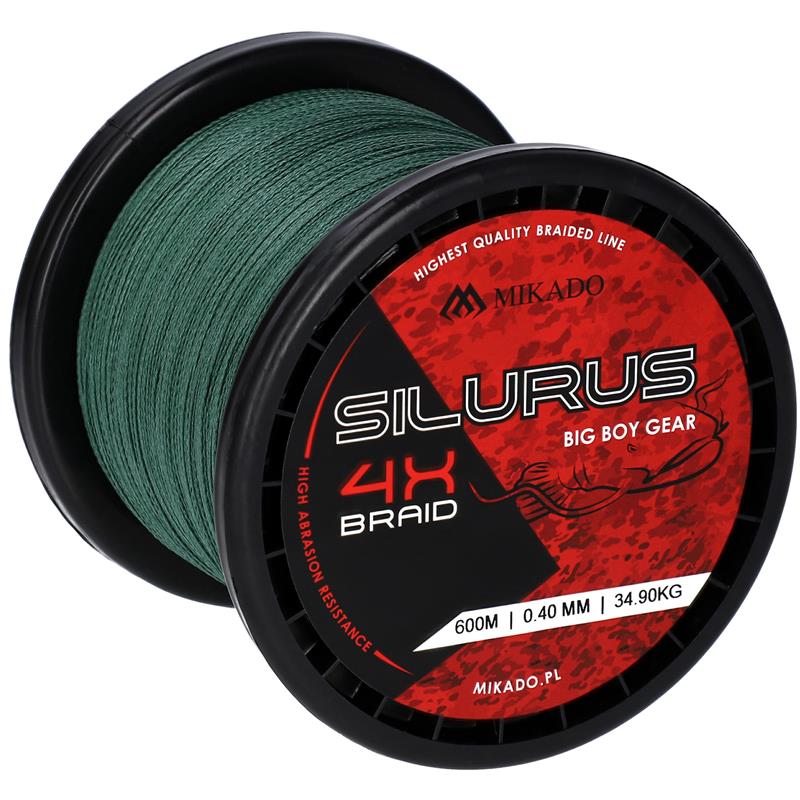 TRESSE MIKADO SILURUS 4 X BRAID - GREEN - 600M - Green - 40/100 - 34.9 - 600