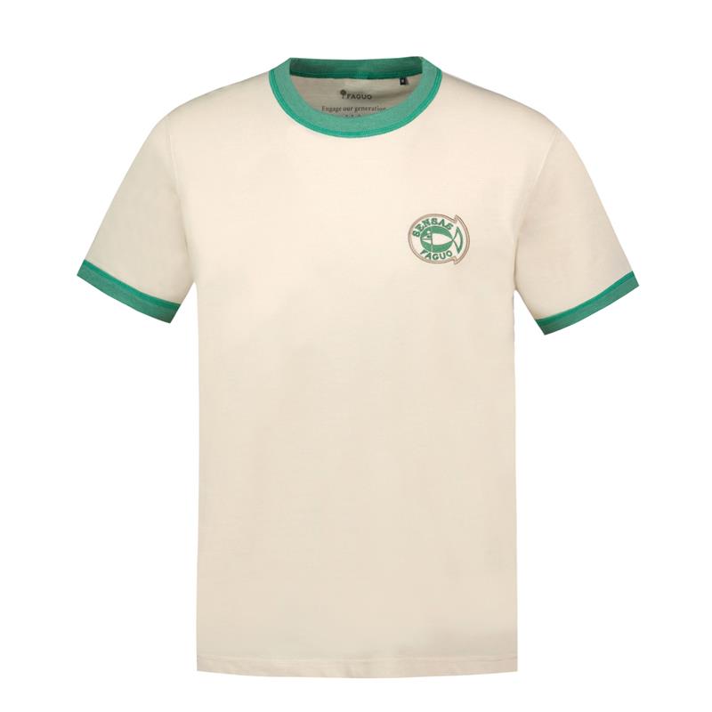 TEE SHIRT MANCHES COURTES HOMME SENSAS FAGUO MASSOURY - ECRU - Ecru - L
