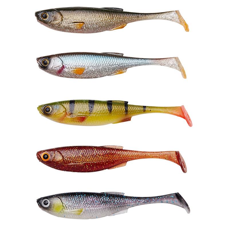 KIT LEURRE SOUPLES SAVAGE GEAR CRAFT SHAD MIX - 9CM - PAR 5 - 5 - Pack eaux claires - 9 - 4.6