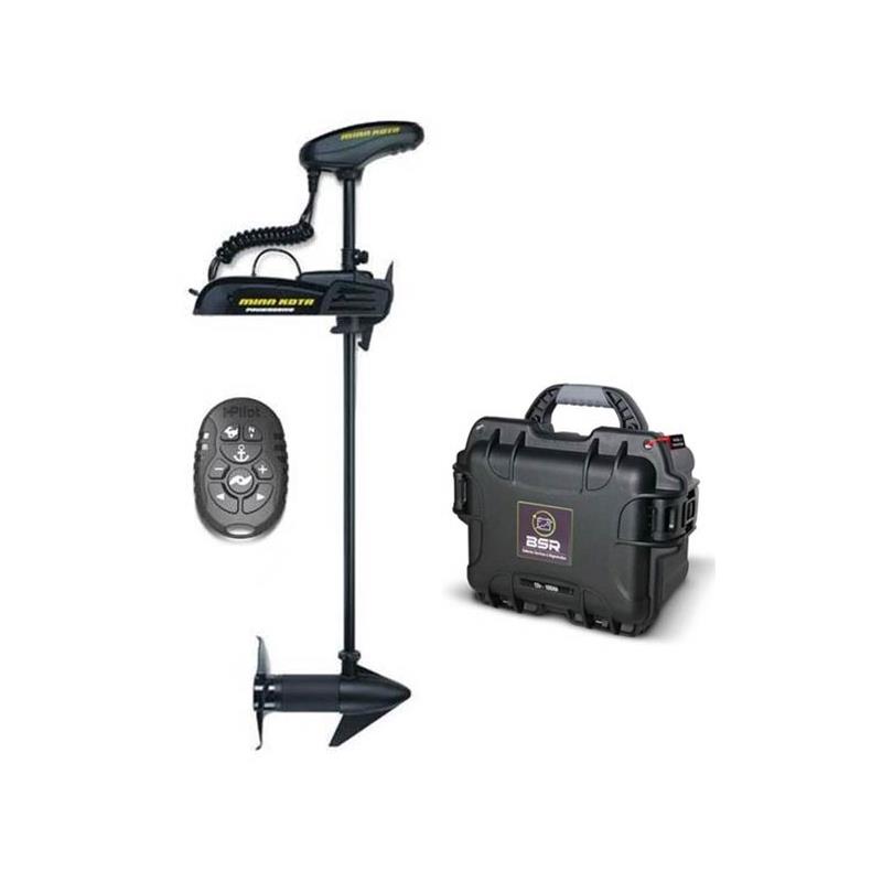 PACK MOTEUR ELECTRIQUE MINN KOTA POWERDRIVE SPOTLOCK 45LBS GPS ET BATTERIE BSR PRESTIGE 12V 50AMP
