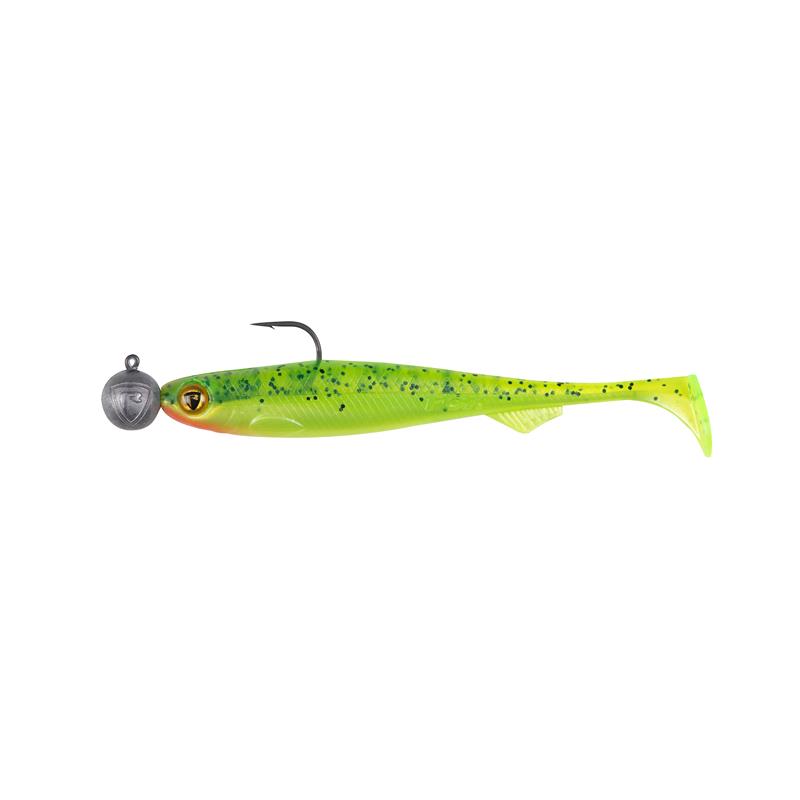 LEURRE SOUPLE ARMÉ FOX RAGE LOADED SLICK SHAD - 11CM - UV Lemon Tiger - 1 - N°3/0 - 11 - 12