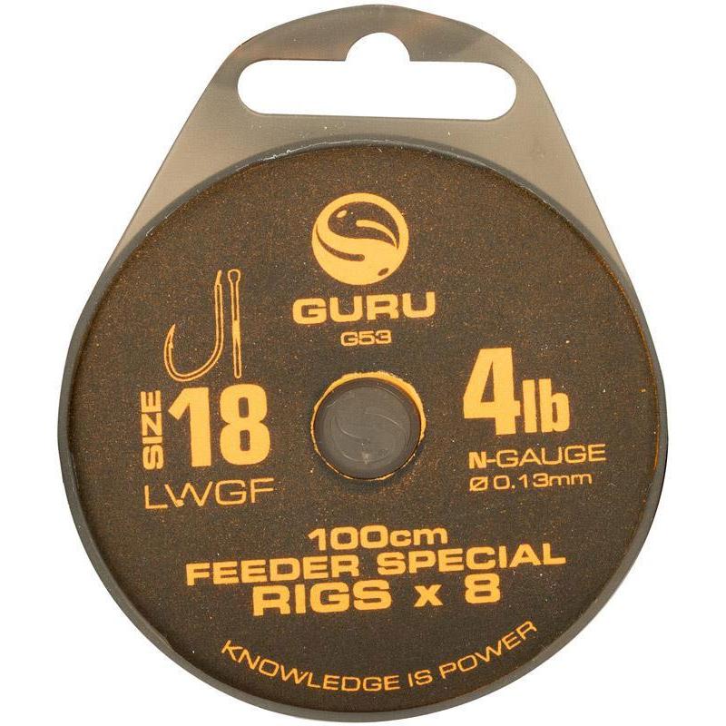 BAS DE LIGNE MONTE GURU LWGF FEEDER RIG - 8 - 17/100 - N°10 - 100 - 6