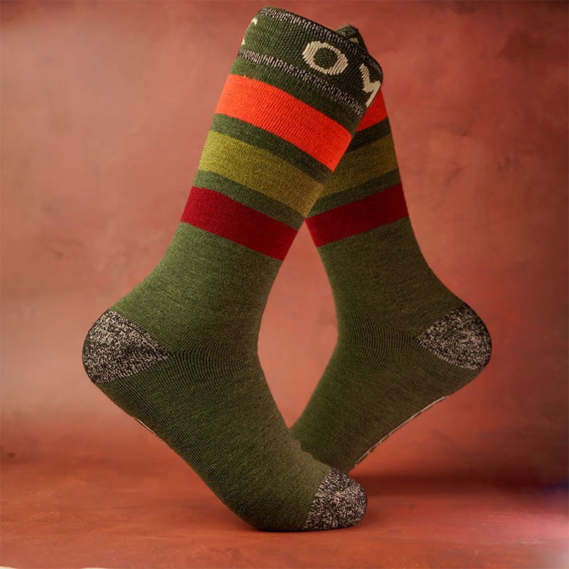 CHAUSSETTES HOMME ONE MORE CAST PRIMROSE HEEL MERINO - KAKI - Kaki - L/XL