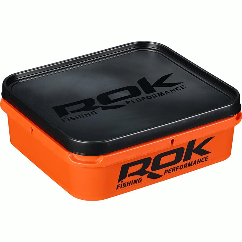 BOÎTE CARRÉ ROK FISHING SQUARE BUCKET - Orange - Seau + Couvercle - 6
