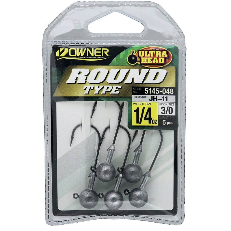 TÊTE PLOMBÉE OWNER ROUND JIG HEAD - 5 - N°2/0 - 1.8