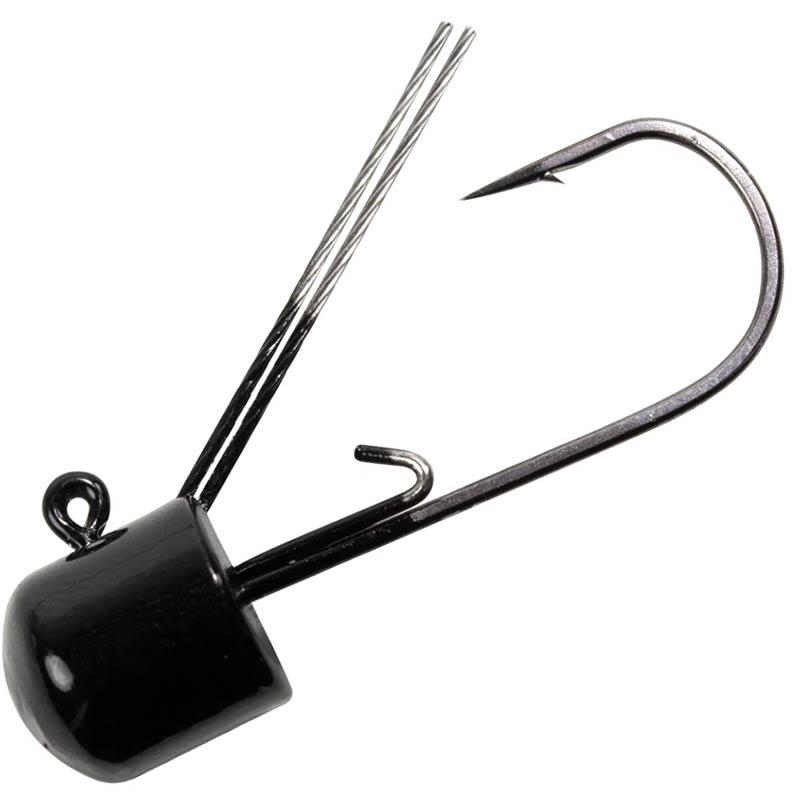 TÊTE PLOMBÉE LUNKER HUNT WEEDLESS MUSHROON HEAD - PAR 4 - Black - 4 - 7