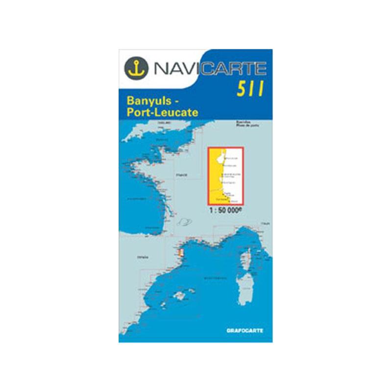 CARTE DE NAVIGATION NAVICARTE PORT VENDRES - BANYULS - PORT LEUCATE